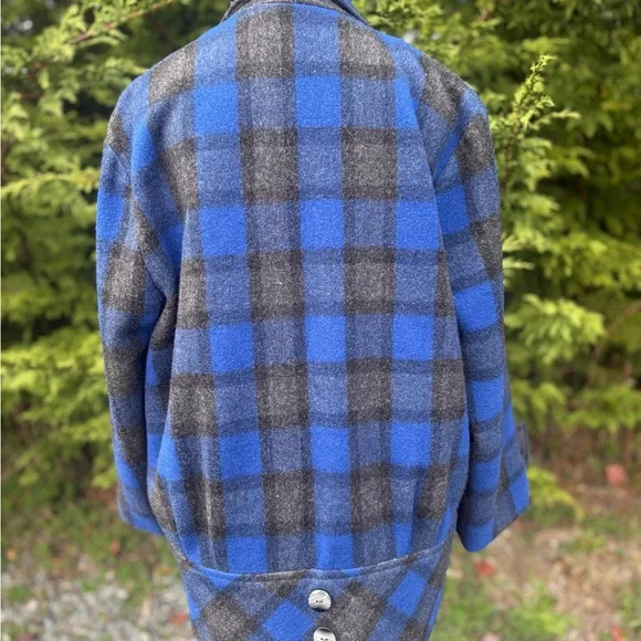 Vintage Hop Wo Wool Plaid Jacket – Size 9 (M) - Picture 7 of 10
